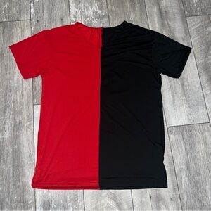 Red and Black Short Sleeve Tee